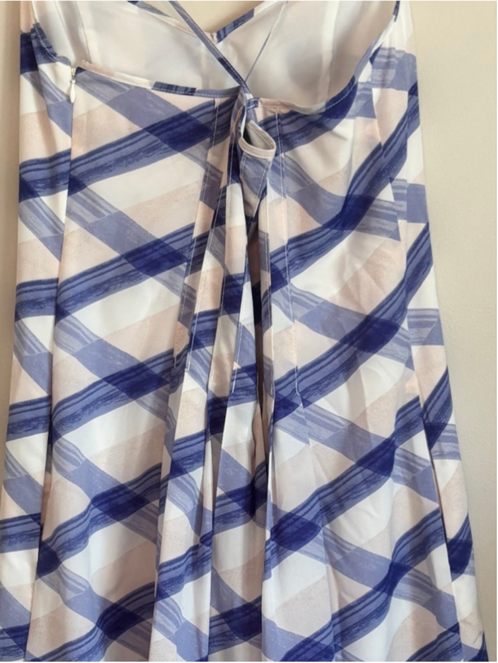 Banana Republic Lavender Plaid A-Line Midi Slip Dress Womens Size 10 Preppy - Picture 6 of 14